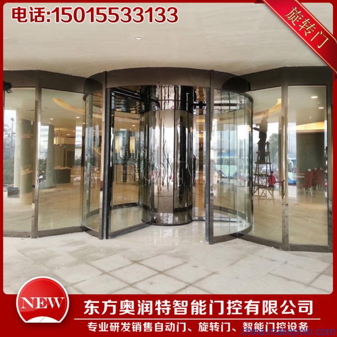 豪華酒店環柱旋轉門 高檔大廈環柱旋轉門 銅旋轉門